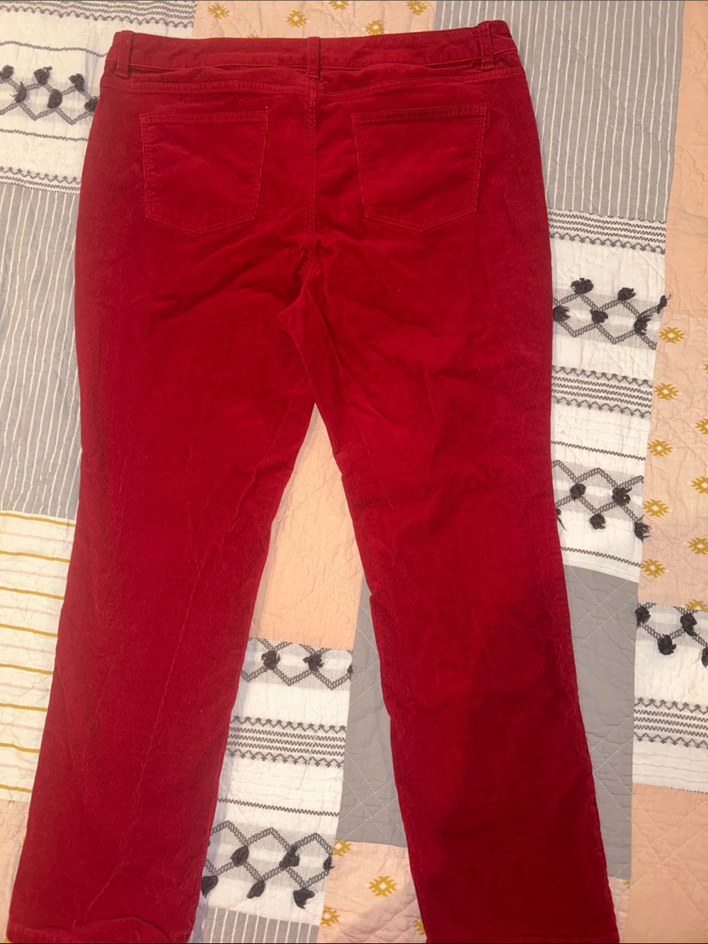 Talbots Straight-Leg Corduroy Jeans in Red - Picture 4 of 4